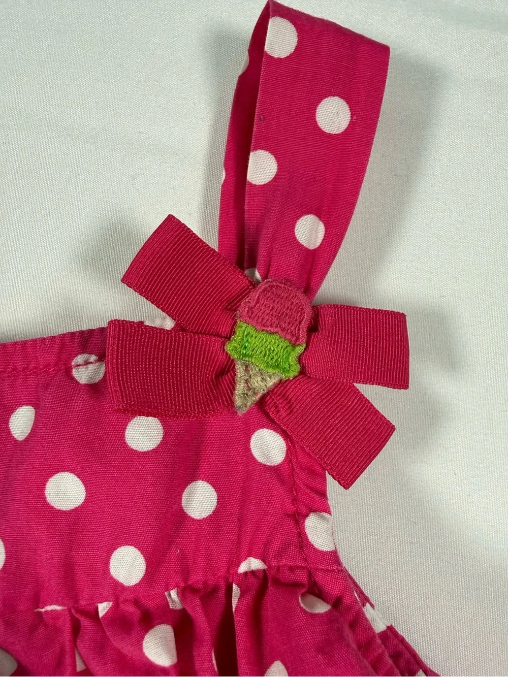 GYMBOREE Girls Ice Cream Sweetie Tiered Polka Dot Dress 4T 2012 Preppy Cottage